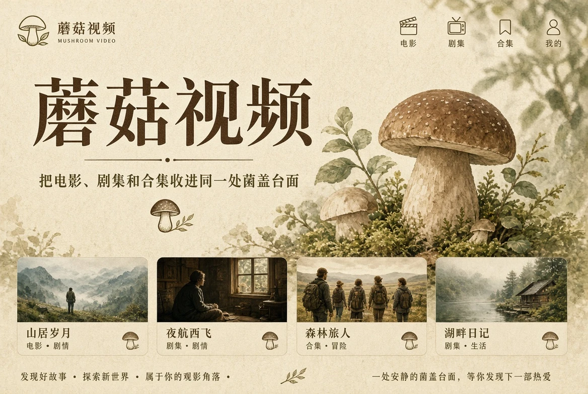 蘑菇视频首页导览画面